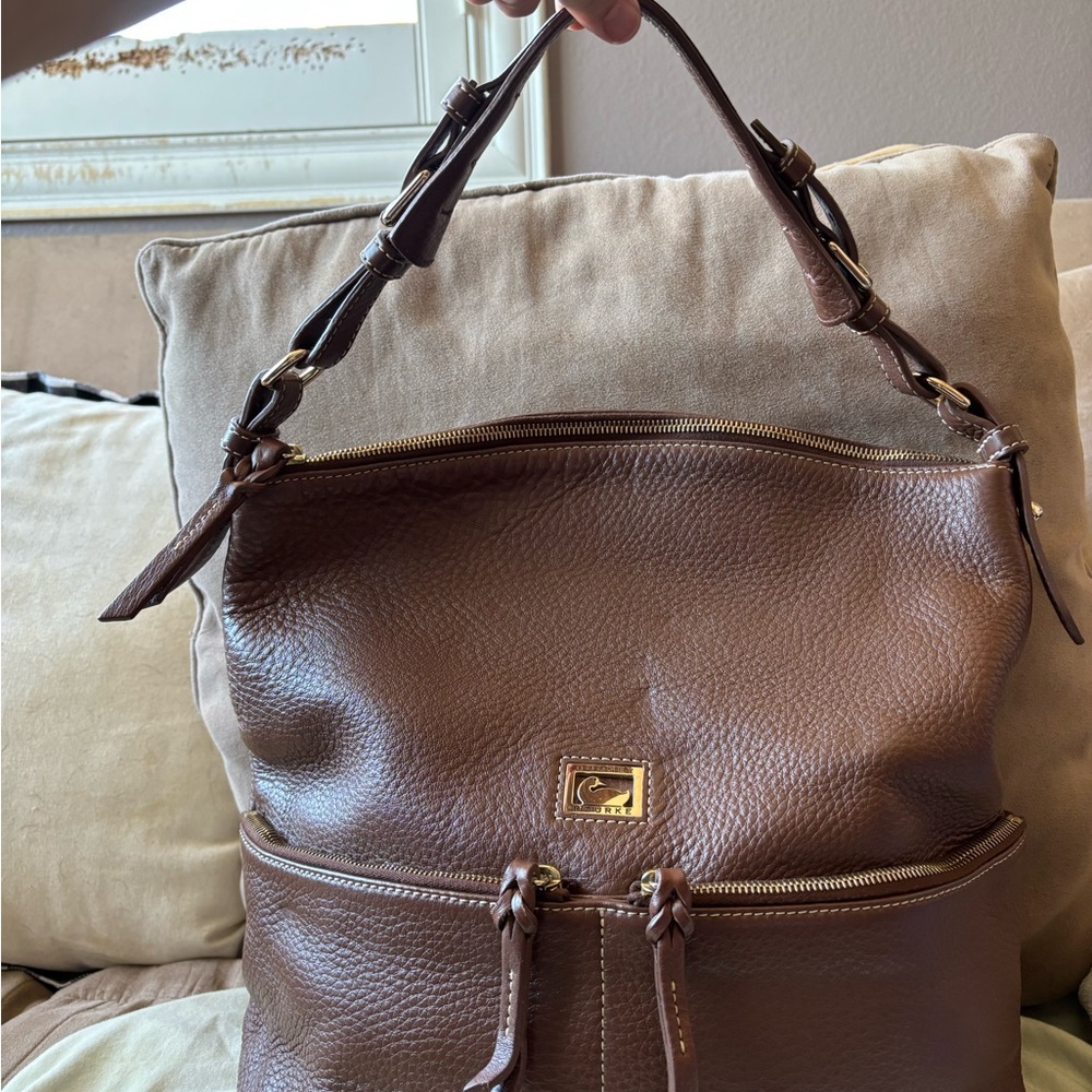 Dooney & Bourke Rich Brown Leather Hobo Bag